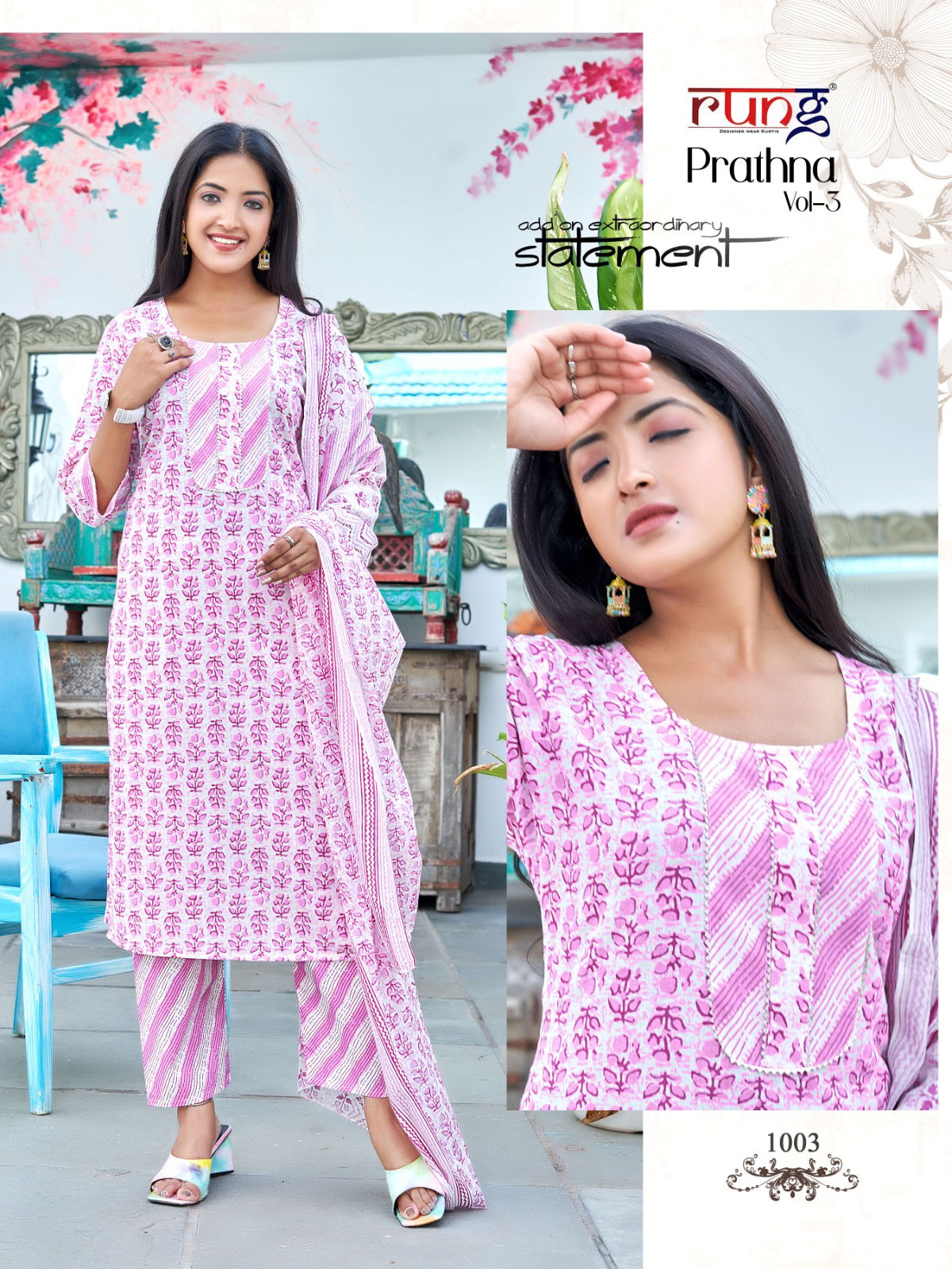 Prarthna Vol 3 Cotton Printed Readymade Suits Catalog